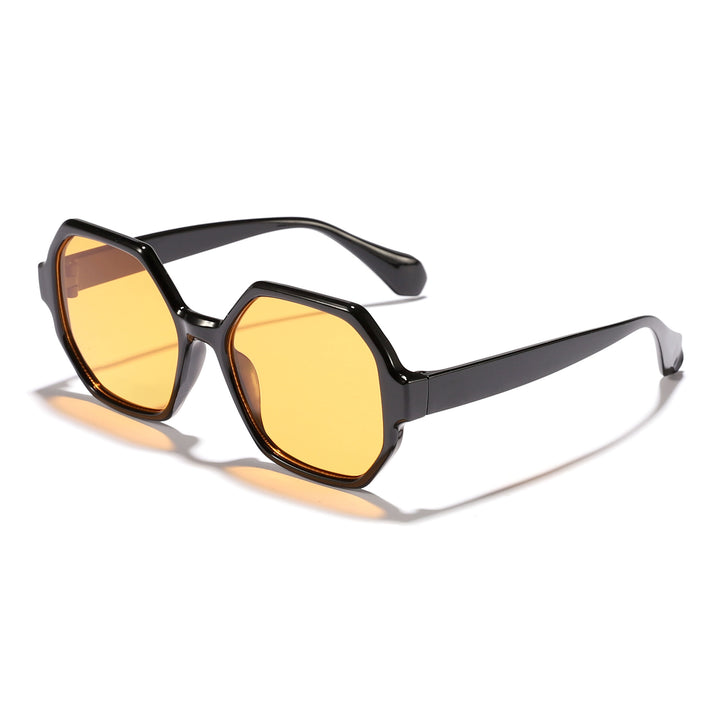 Women's fashionable sunglasses with hexagonal frame and UV protection Stornfield