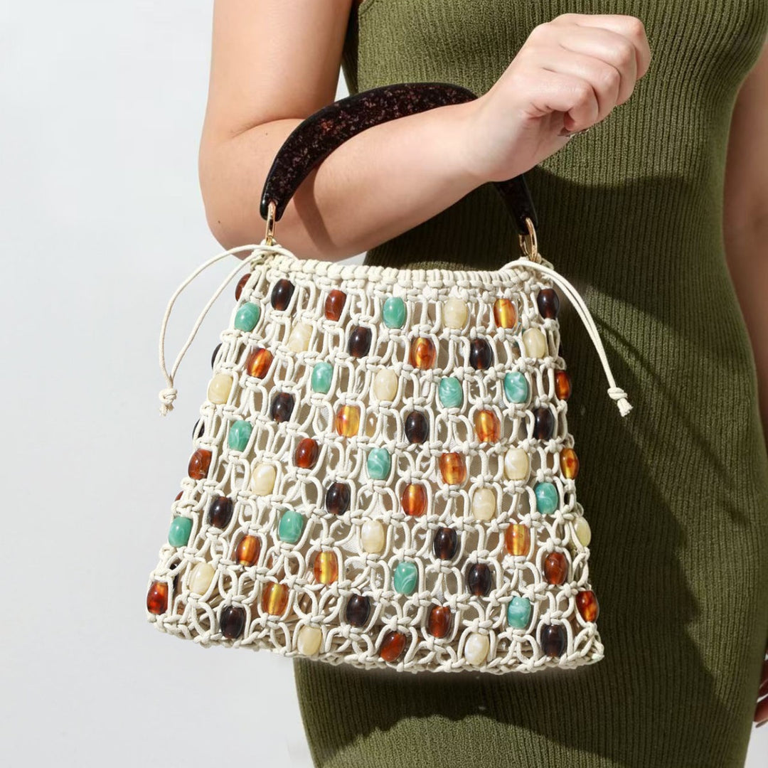 Handcrafted Beaded Tote Bag