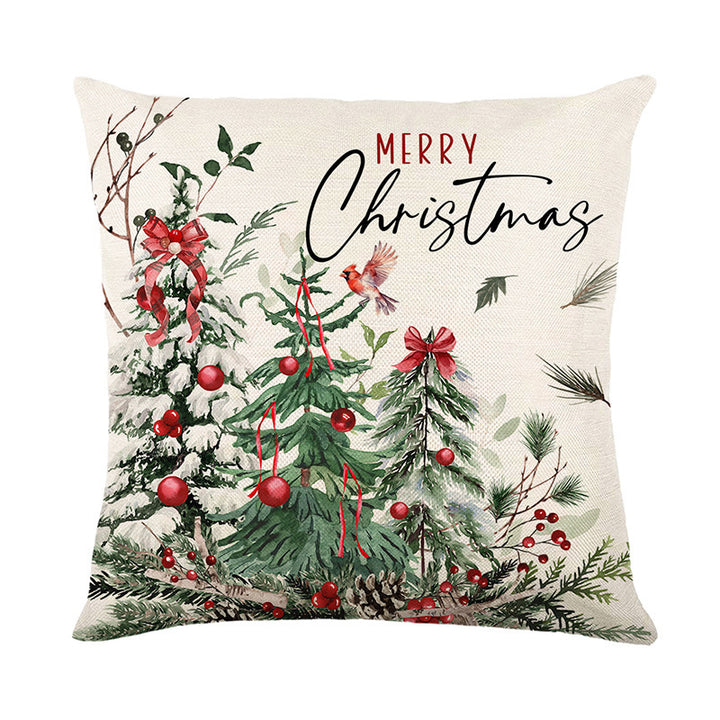 Festive Holiday-Themed Decorative Throw Pillow