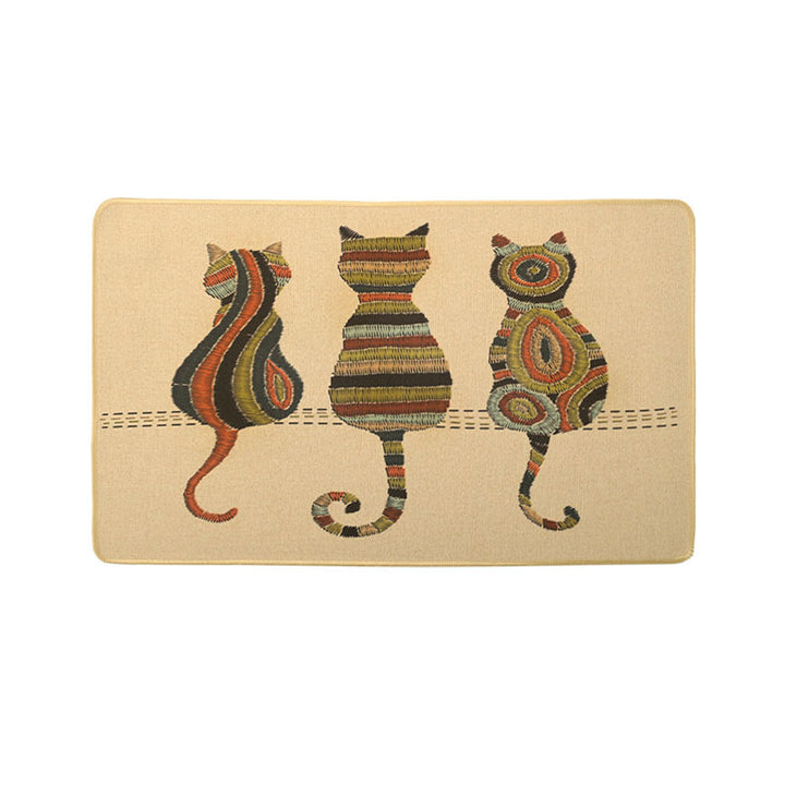 Decorative Cat-Themed Bath Mat Stornfield
