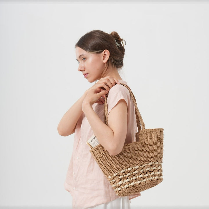 Handwoven beach bag in modern design Stornfield
