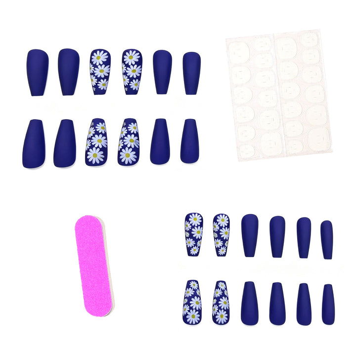 Floral Matte Nail Enhancements Stornfield