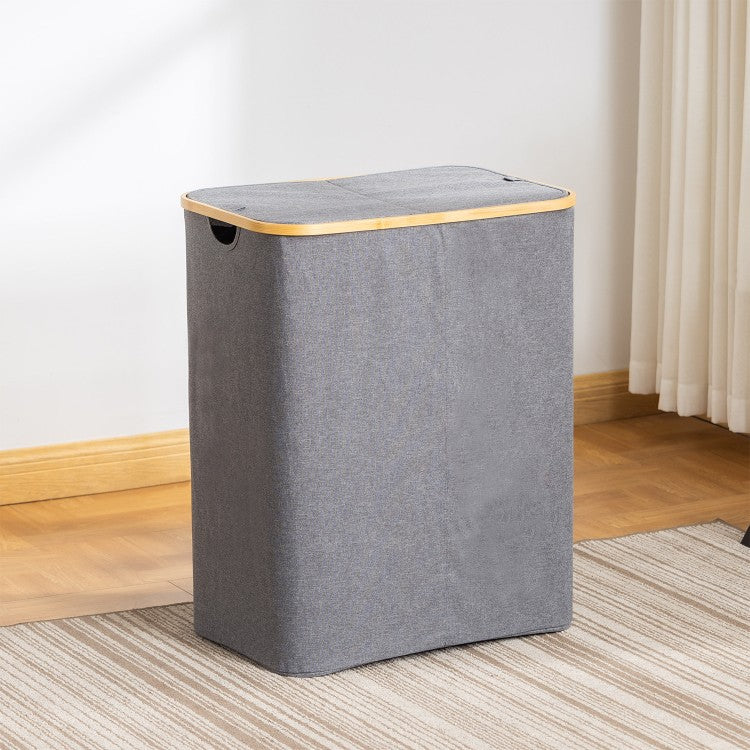 High-quality laundry basket with lid and handle Stornfield