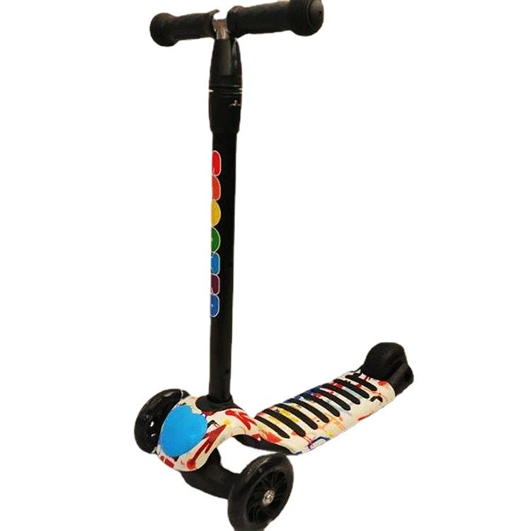 Stylized Three-Wheel Kickboard Scooter Stornfield