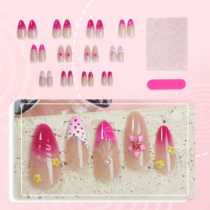 Decorative Floral Press-On Nail Art Set Stornfield 1790636398