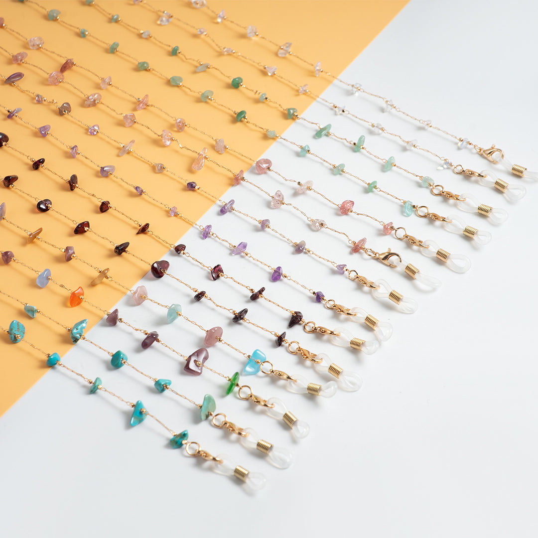 Delicate Gemstone Bead Eyewear Chain Stornfield
