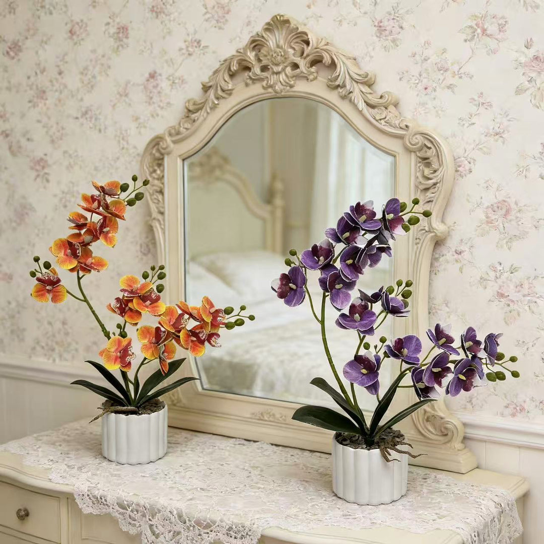 Artificial Orchid Flower Display for Home Decor and Indoor Display