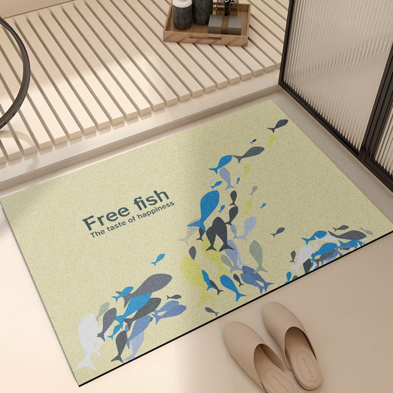 Soft Floral Bath Rug