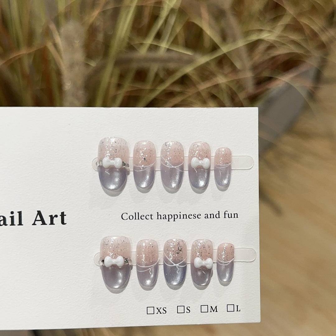 Stylish Press-On Nail Design Set