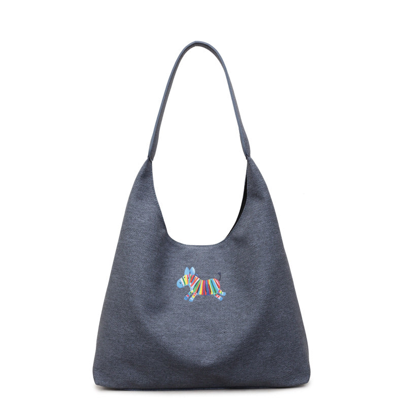Cute Dog-Themed Shoulder Tote
