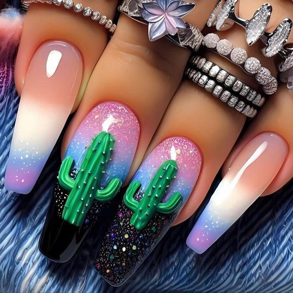 Creative Nail Art with Cactus Design Stornfield