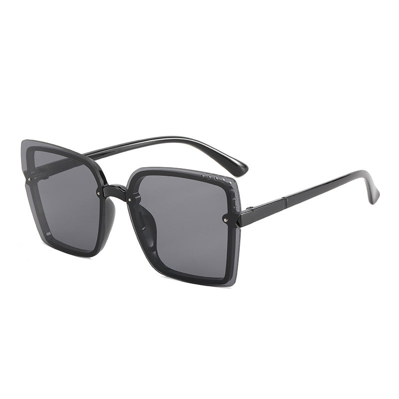 Ladies Square Sunglasses with Sparkling Frame Accents Stornfield