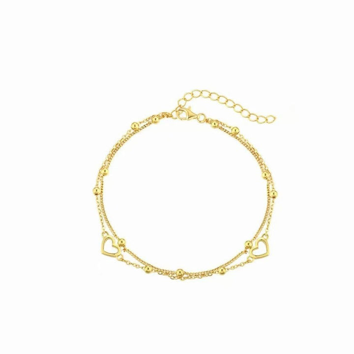 Heart Charm Layered Bracelet Stornfield