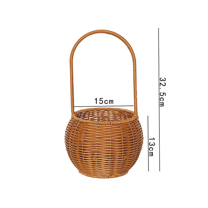 Handcrafted Wicker Storage Basket with Handle Stornfield