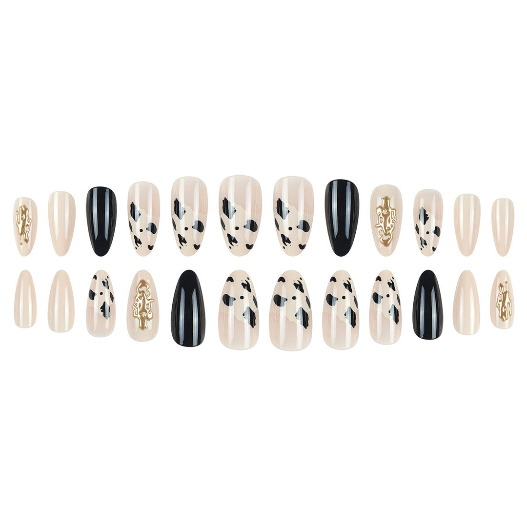 Stylish Long Almond Stiletto Press-On Nails Stornfield