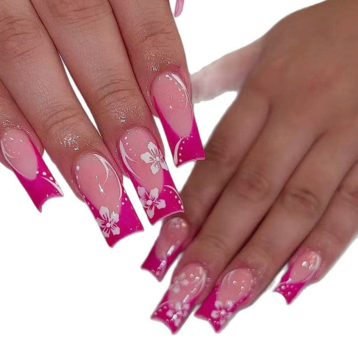Floral Long-Lasting Acrylic Nail Enhancements Stornfield