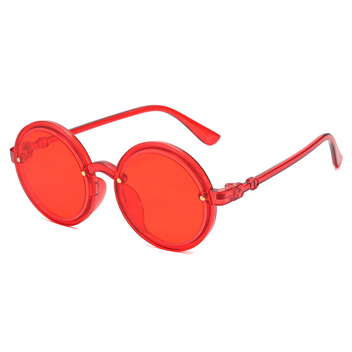 Women Round Sunglasses with Transparent Frame Stornfield