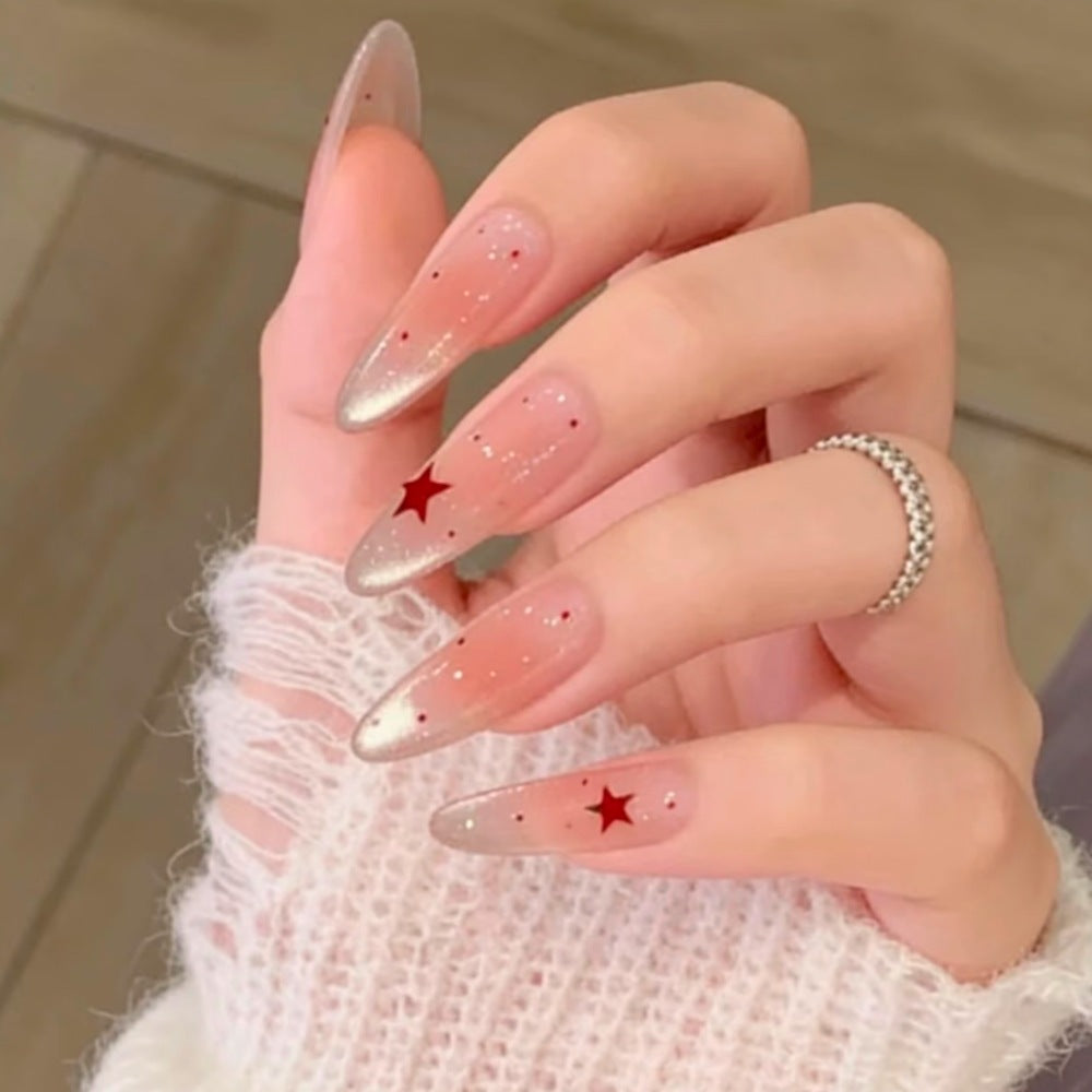 Decorative Star-Accented Press-On Nail Set Stornfield