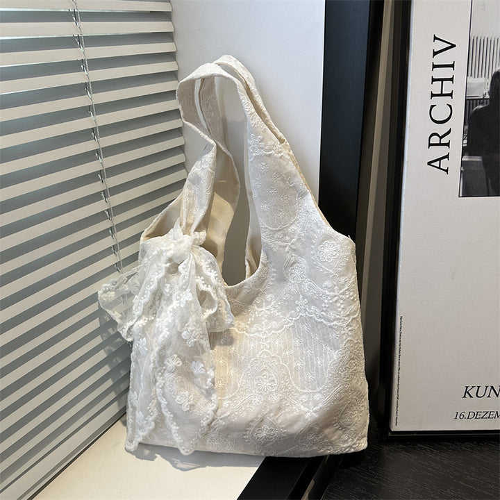 Elegant Lace-Trimmed Shoulder Bag Stornfield
