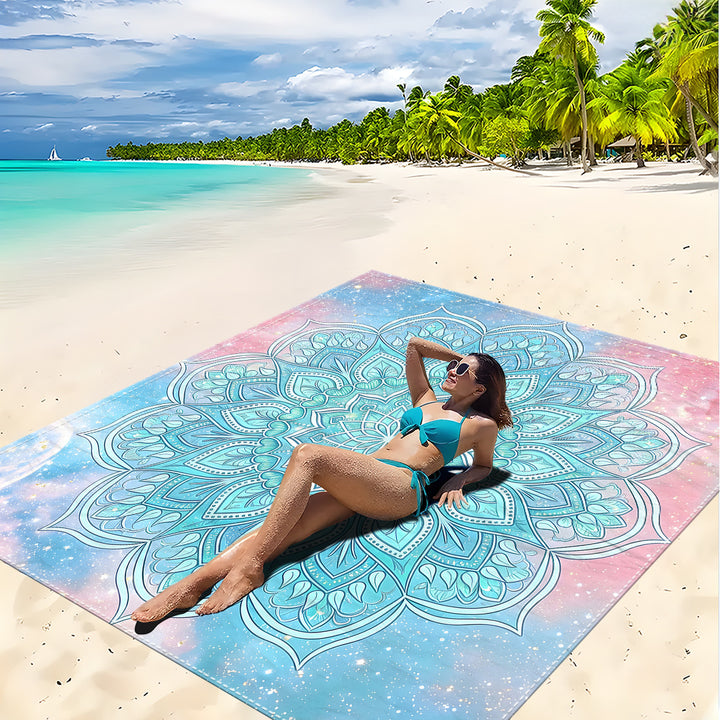 Mandala Design Beach Mat Stornfield