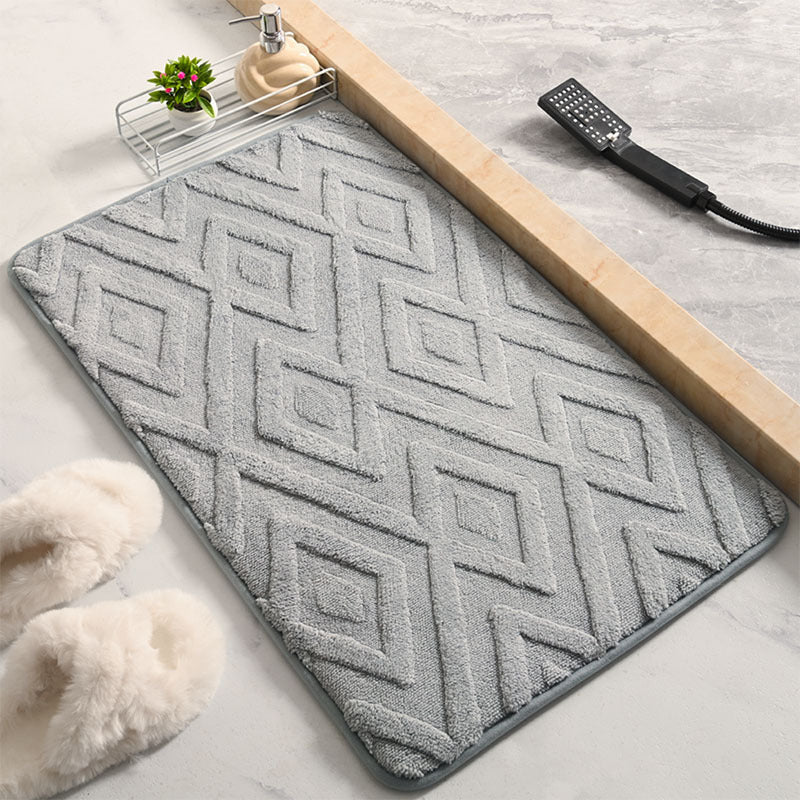 Luxurious Diamond-Pattern Bath Mat