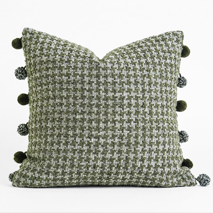 Decorative cushion with textured fabric