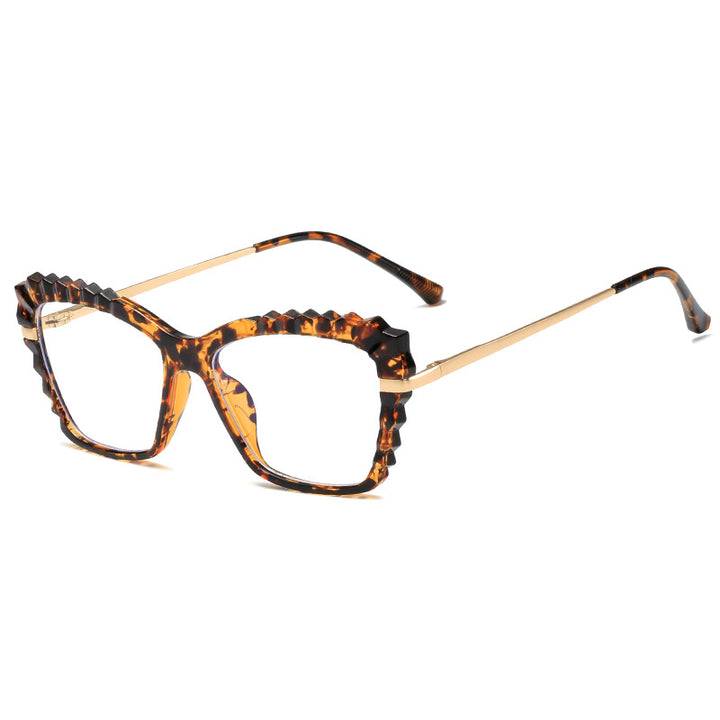 Women oversized glasses with unique wave edge design Stornfield