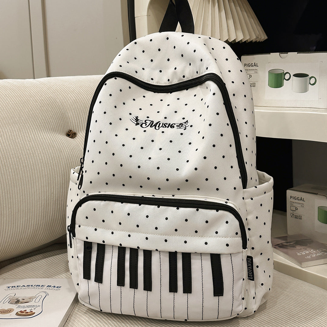 Musical-Themed Piano Key Backpack Stornfield