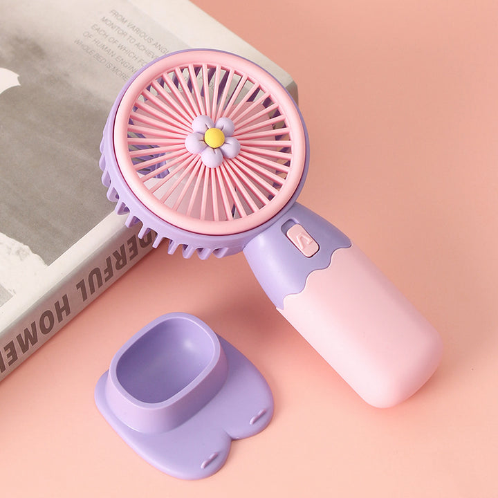 Women Portable Hand Fan with Floral Design Stornfield