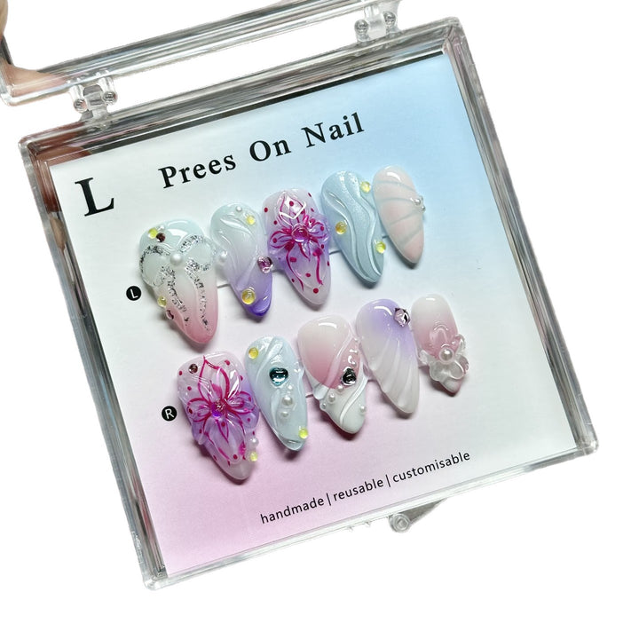 Customizable Artistic Press-On Nails