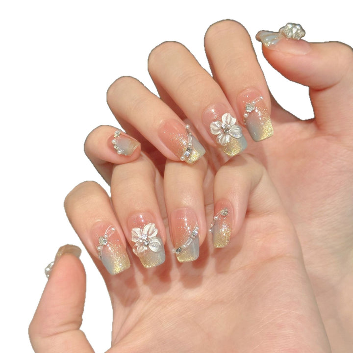 Stunning 3D Floral Press-On Nail Art Set