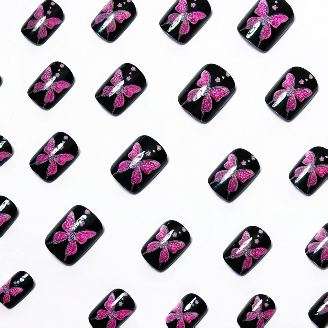 Artificial nails with glamorous butterfly design Stornfield