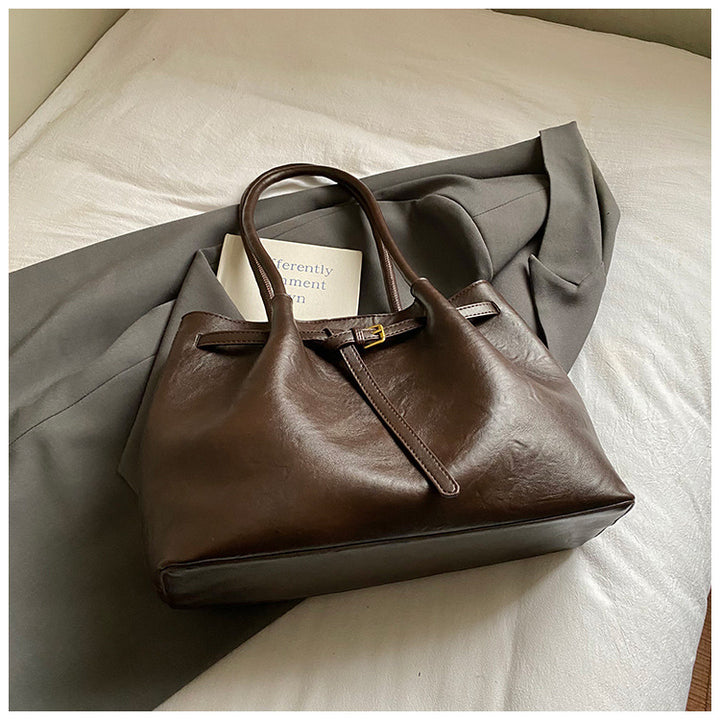 Luxurious Leather Shoulder Tote