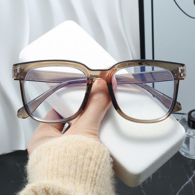 Women's fashionable rectangular glasses with blue lenses Stornfield
