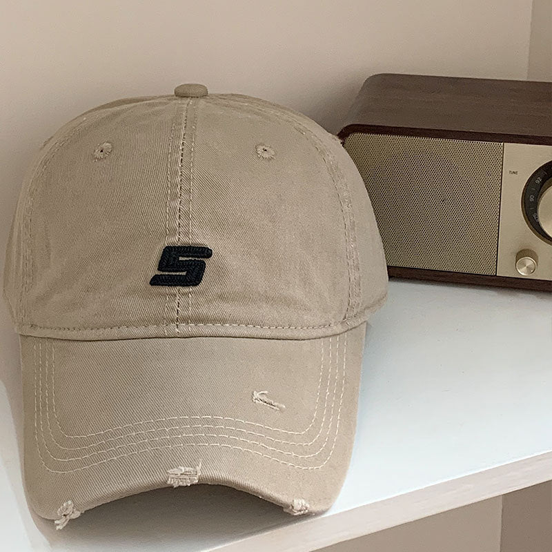 Men's Distressed Cotton Adjustable Baseball Cap Stornfield