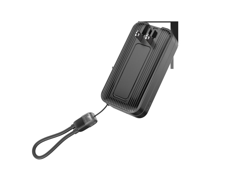 Portable power bank with integrated charging connector and practical loop Stornfield