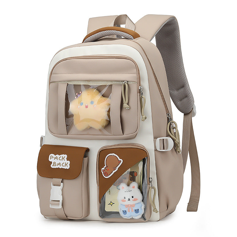 Playful backpack with transparent compartments Stornfield