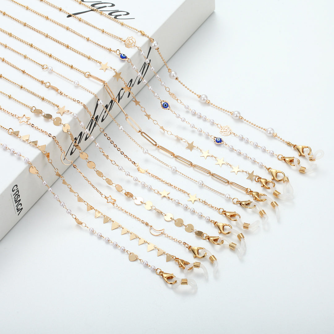 Elegant Glasses Chain with Pearls and Accents Stornfield