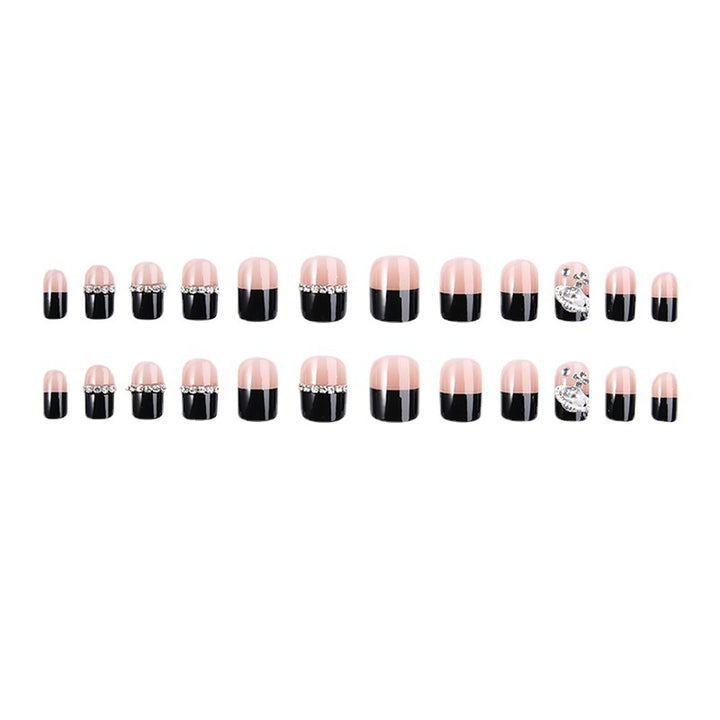 Glamorous artificial nail set with sparkling crystal embellishments Stornfield