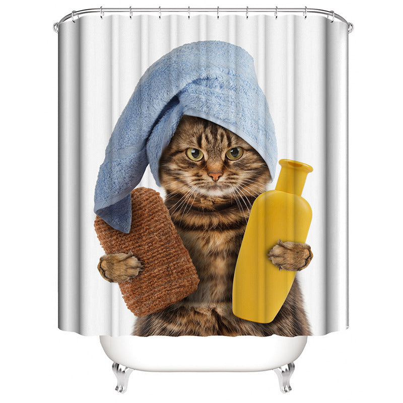 Hippo-Themed Shower Curtain Stornfield