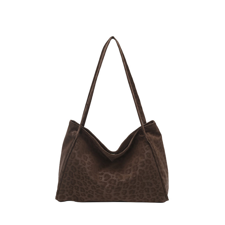 Luxurious Textured Suede Shoulder Tote Bag