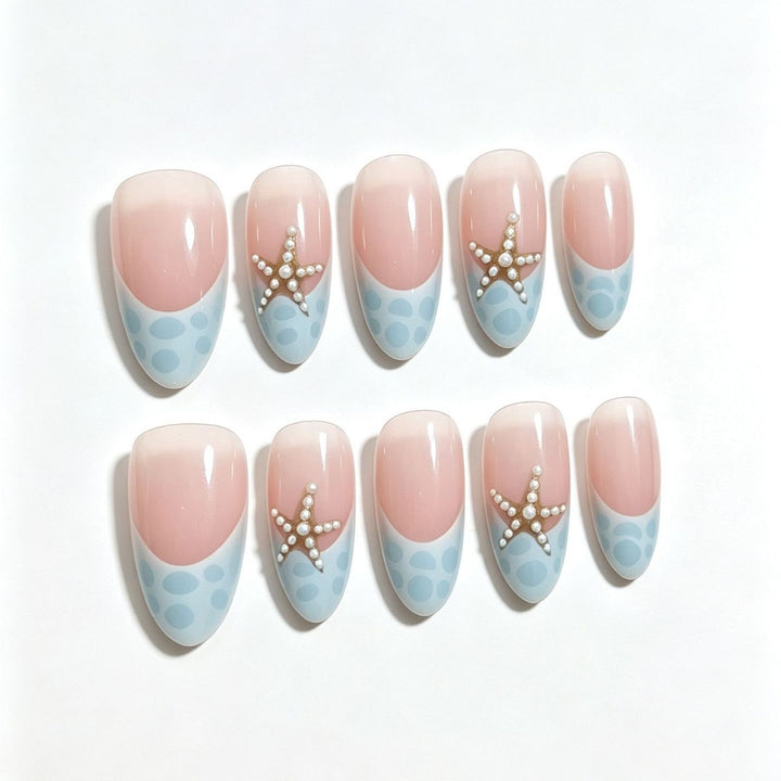 Nautical-Themed Decorative Press-On Nail Tips Stornfield