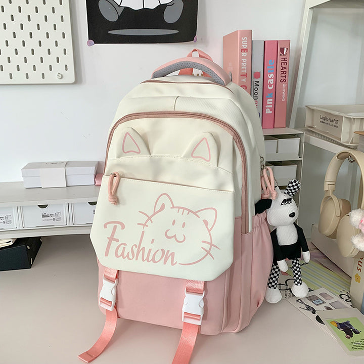 Backpack with Cute Cat Ears and Practical Compartments Stornfield