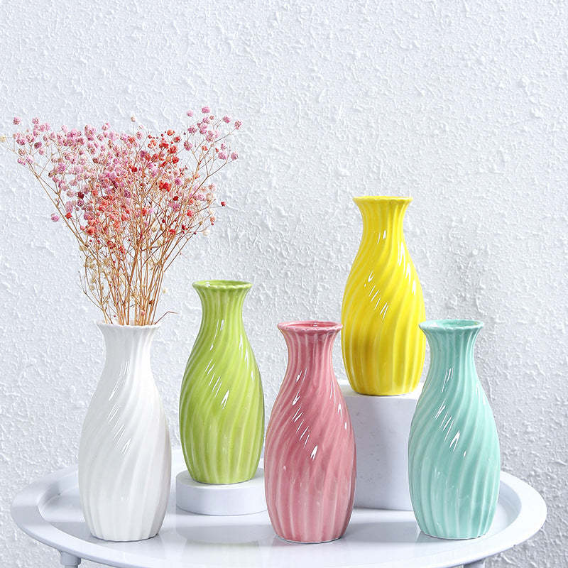 Decorative Spiral Ceramic Flower Vase Stornfeild