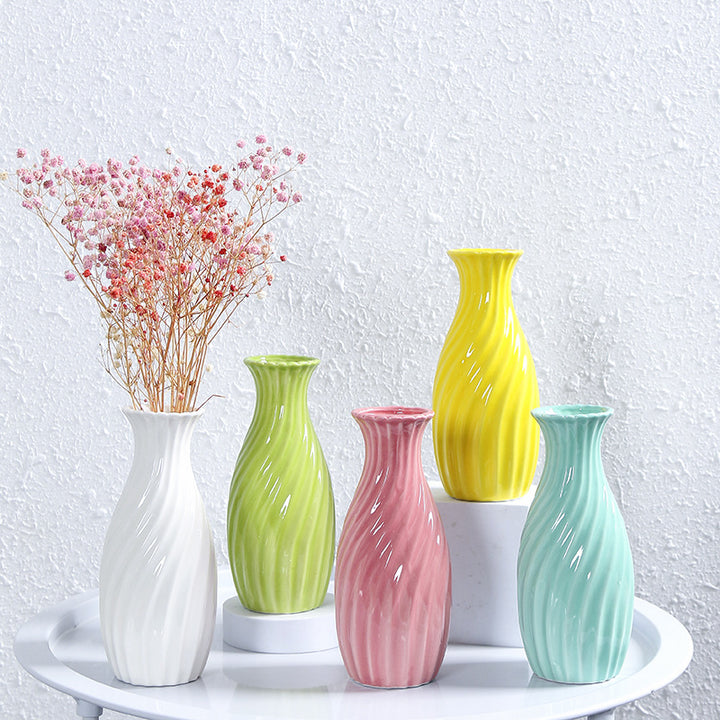 Decorative Spiral Ceramic Flower Vase Stornfeild
