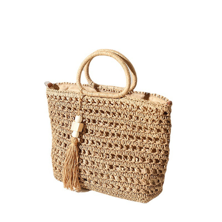 Handbag Made of Crocheted Natural Material Stornfield