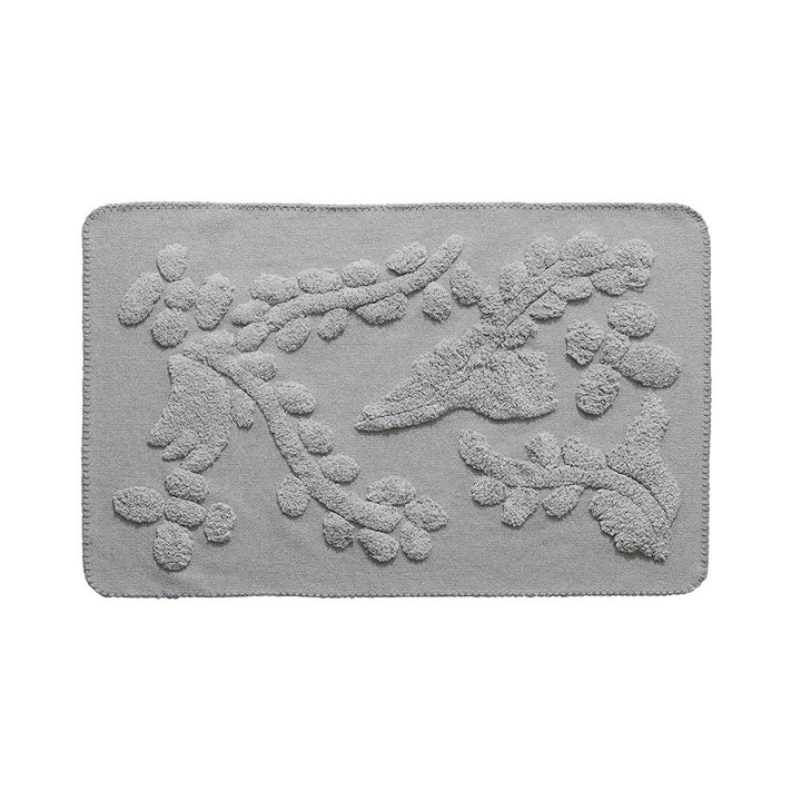 Luxurious organic cotton bath mat with relief pile structure Stornfield