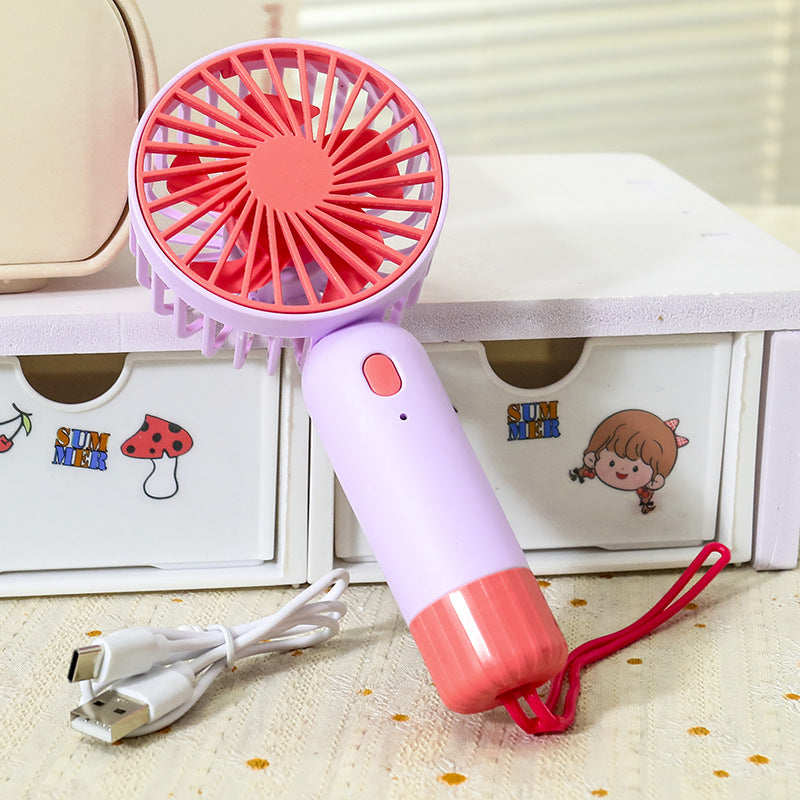 Women's Portable Mini Fan with Ergonomic Grip and USB Charging Function Stornfield