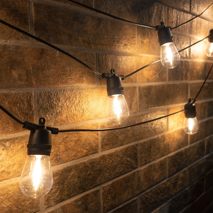 Vintage LED Filament Globe String Lights Outdoor Patio Bulb Garland Stornfield