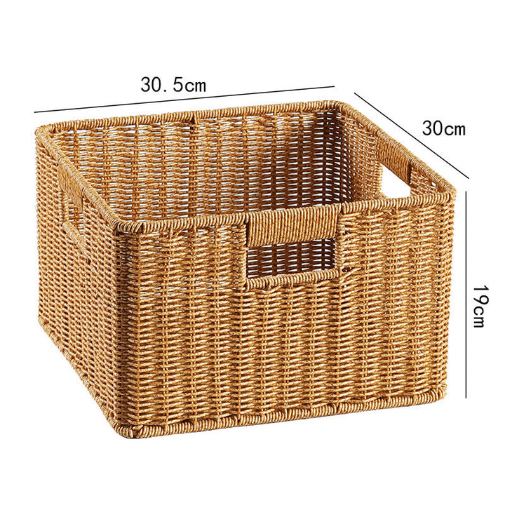 Handcrafted Large Rectangular Wicker Storage Basket Stornfield